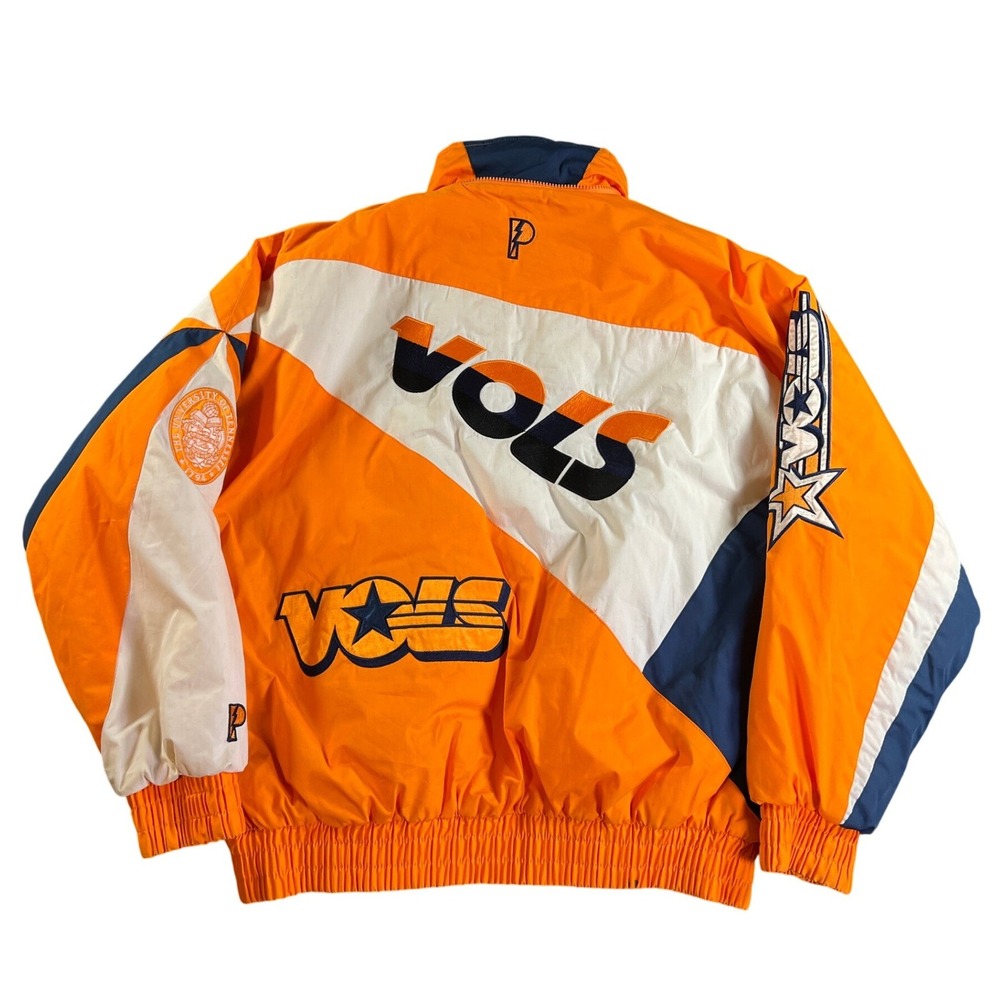 Pro Player University of Tennessee Puffer Jacket Mens XL Orange Vols Colorblock - Picture 2 of 14